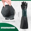 DASBET Rubber Sandblasting Gloves 23.6" Heavy Duty Sandblaster Gloves Kit