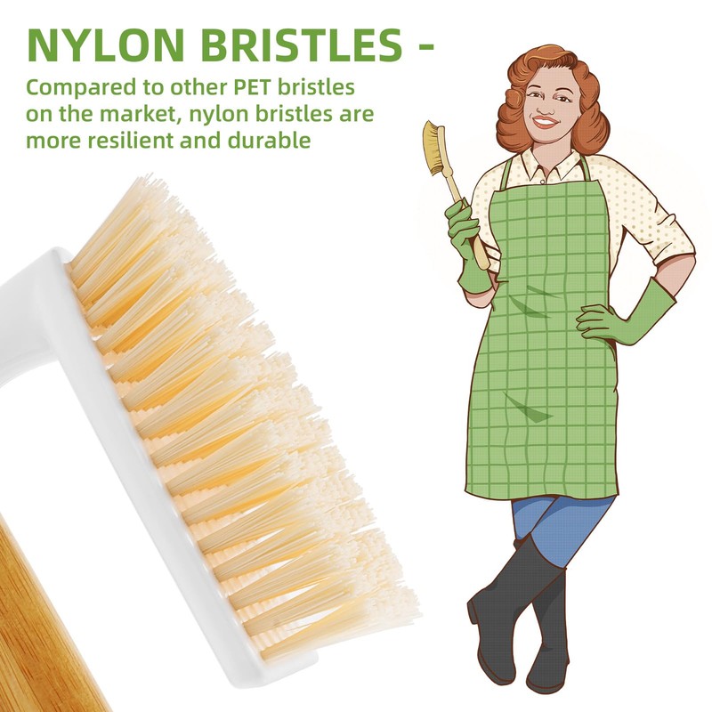 SUBEKYU Scrub Brush, Cleaning Brushes with Handle for Household Use,