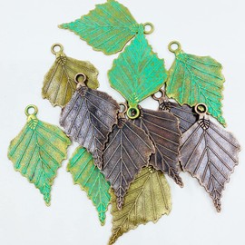 ZILucky Set of 12 Birch Tree Leaf Shower Curtain Hooks Realistic Large Veined Leaf Autumn Leaves Woodland Forest Style Theme Home Shower Curtain Rings Decor Accessories (Colorful)