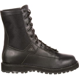 ROCKY Portland Lace-to-Toe Waterproof Public Service Boots, Black, Size 9(ME)