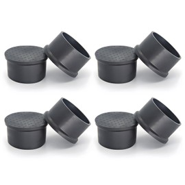 8 Pack 1.5 inch（38mm） Round Plastic Tubing Plug,Black End Caps for Metal Tubing,Hardware Plugs, Fences, Glide Protection from Chair Legs and Furniture
