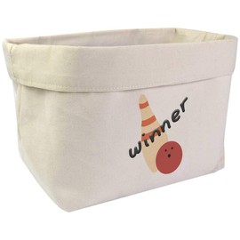 Large 'Bowling You Are The Winner ' Canvas Organiser/Storage Bag (OR00034755)