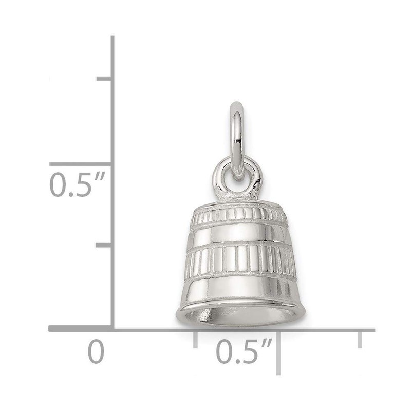 Saris and Things 925 Sterling Silver Thimble Charm Pendant
