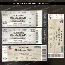 2023 NLDS Souvenir Ticket Stub Braves Phillies ANY SECTION ROW SEAT PRICE! - Game 4