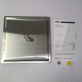 KES All SUS304 Stainless Steel 12-Inch Shower Head Rainfall Style Modern Square Ultra Thin, Brushed Finish, J211S12F18-BS-NEW