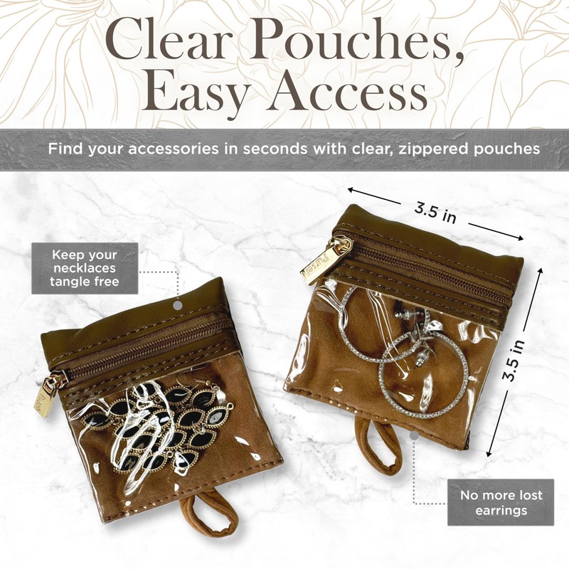 PurseN Ultra Jewelry Case - 10 Removable Pouches - Converts