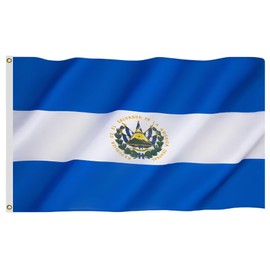 EL Salvador Flag 6x10FT - Vivid Color, All Weather, Double Stitched Salvadoran National Flags，Polyester Flags with Sturdy Brass Ring. (6X10)