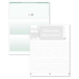 Blank Hologram Top Computer Checks, Blank Top Hologram Laser Checks with Perforated Vouchers, Qty. 250 Green