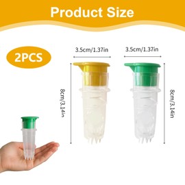 tiyiyok Set of 2 Juicers, Juicers for Fresh Juices with Practical Pourer, Screw Cap, Lemon Squeezer, Manual Citrus Juicer, Ideal as Juicer for Kitchen/Bar/Restaurant