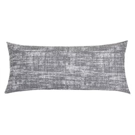 Belgium Woven Grey Body Pillow Cover I Extra Long Lumbar Sham Zippered Pregnancy Maternity Body Pillowcase for Bed Headboard Couch Sofa, Cover Only 20x54 inches