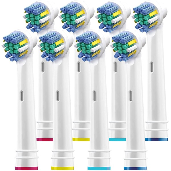 Alayna Best Replacement Brush Heads for Oral B Braun- 8 Floss Replaceable Electric Toothbrush Head Compatible with Oral-B White, Power, Clean, Kids, Soft, Black, Action, ETC