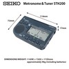 Seiko STH200BP Metronome & Tuner Black Pickup Microphone Set of