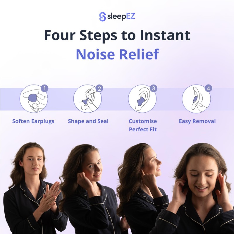 SleepEZ - Quietbuds - 12 Soft Silicon Wax Earplugs (6