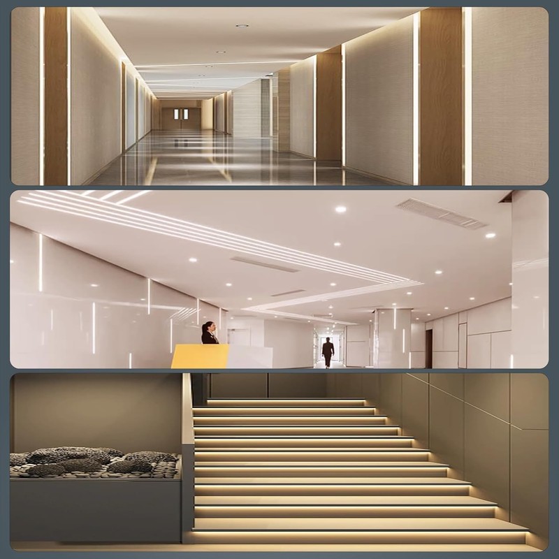 10 Pack Plaster-in LED Channel 6.6FT Recessed Drywall Aluminum Lighting