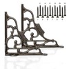 Edenic 2pcs Scaffold Board Shelf Brackets - 6x6 Inch Black