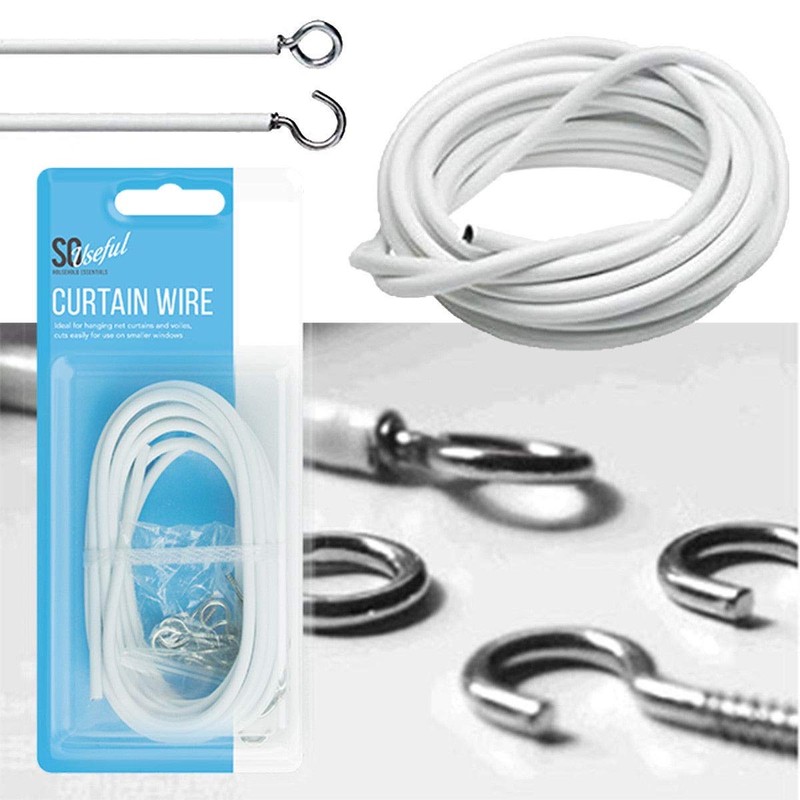 The Textile House Net Curtain Wire. 5 Metre Length. Includes