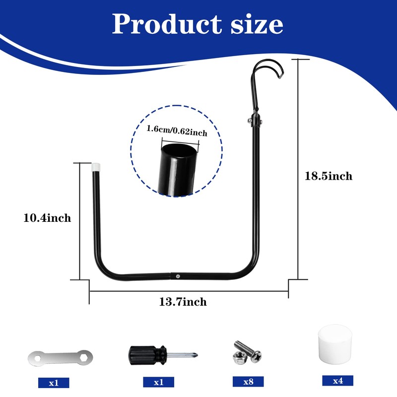 POEPRH 4 Pack Solar Pool Cover Holder, Adjustable Pool Storage