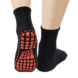 NOVAYARD Non Slip Socks Yoga Hospital Socks Grippy Sock for Women Men Pilates Barre 10Pairs Neutral Color L
