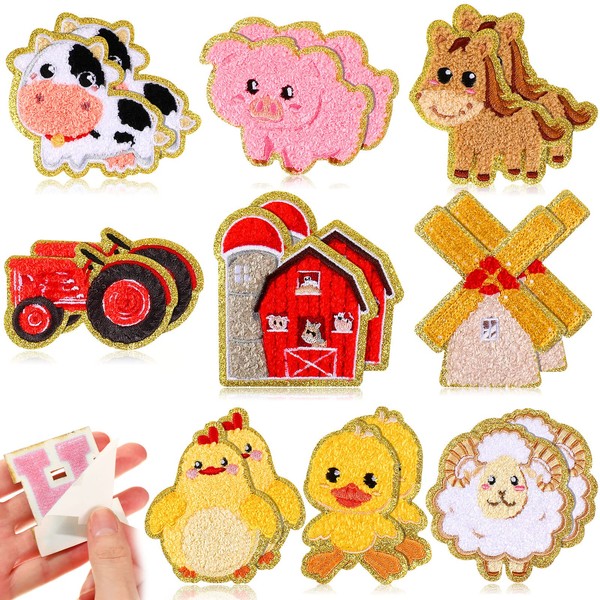 18 Pcs Animals Iron on Patches for Kids Cartoon Patches