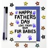 Fathers Day Card From Fur Babies, Dogs, Cats, Rabbit, For