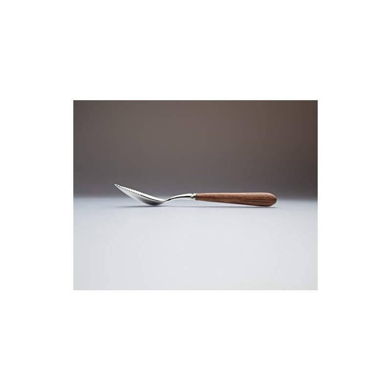 ALFACT Alsace Grapefruit Spoon, Wooden Handle, 18-8 Stainless Steel, Made