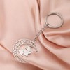 Llavero de conejo de acero inoxidable para mujer, diseño de