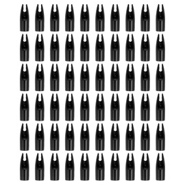 PATIKIL Archery Arrows Nocks 7mm, 60 Pcs Plastic Glue on Arrow Nock Replacement for Hunting Arrows Compound Bow Recurve Bow, Black