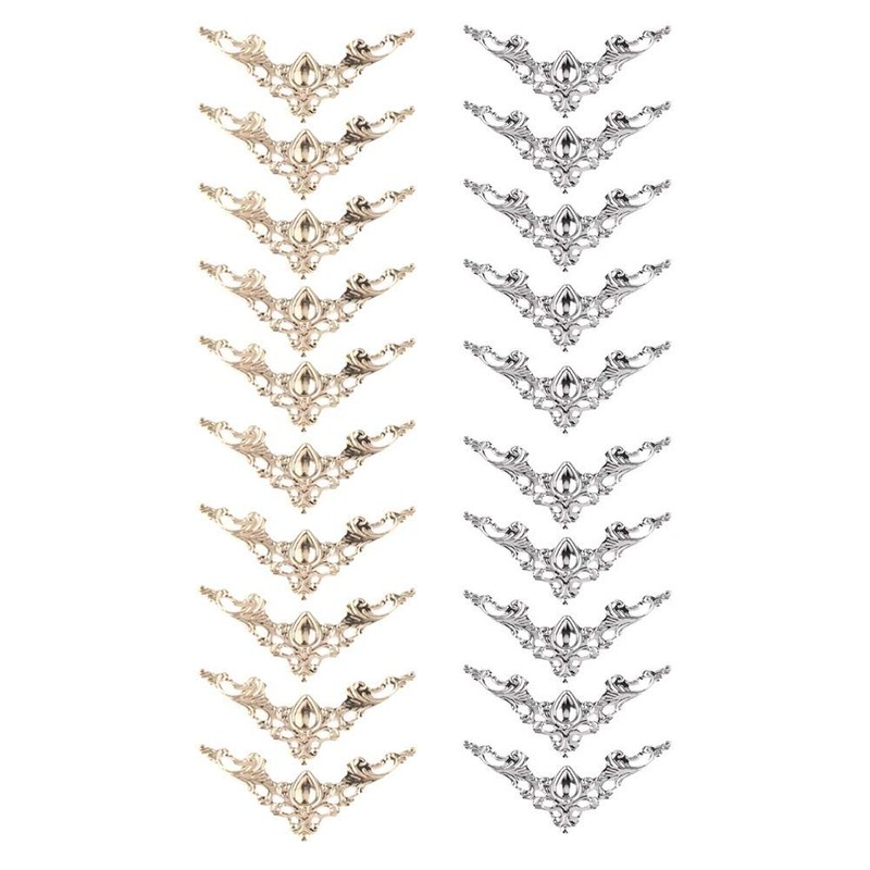 Antique Box Corner, 20Pcs Metal Corner Protectors Guard Edge Decorative