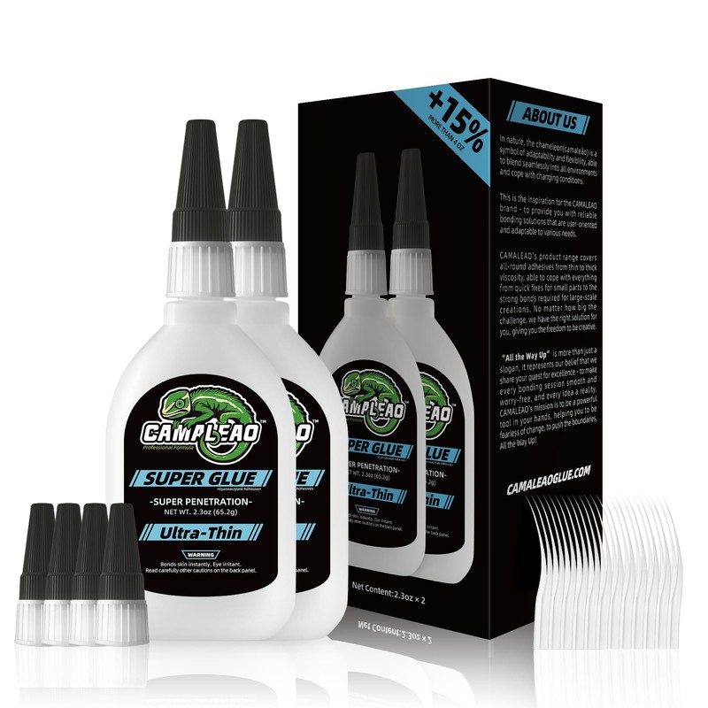Ultra-Thin Super Glue Liquid Kit 4.6 oz, Fast Drying Clear