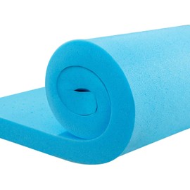 subrtex 3 Inch Memory Foam Mattress Topper Twin Gel-Infused Cooling Pad Pressure Relief Ventilated Bed Mattresses Topper, CertiPUR-US Certified Blue