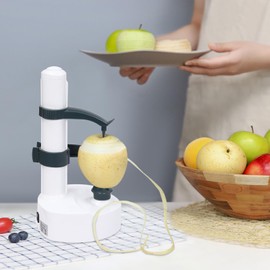 Electric Potato Peeling Machine Electric Peeler Machine Pears Oranges Automatic Peeling Machine for 5-10cm Diameter/5-15cm Height Fruit Kitchen Potato Peeling Tool
