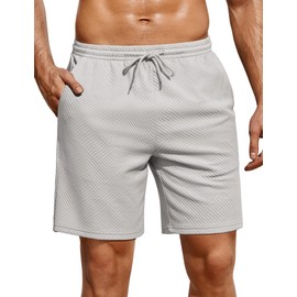 Ekouaer Men's Shorts Casual Elastic Waist Drawstring Pajama Bottoms Summer Shorts