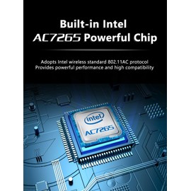 PCIe WiFi Card for PC Gaming Streaming, Intel Wireless-AC 7265 Dual Band PCI-E WiFi Adapter 802.11AC WiFi 5 1200Mbps ((2.4GHz 300Mbps and 5GHz 867Mbps) for Linux Windows 11/10/8.1/8/7 (32/64-bit)