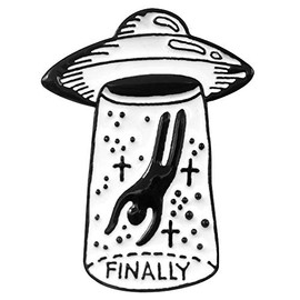 Flairs New York Premium Handmade Enamel Lapel Pin Brooch Badge ([UFO] Finally Took Me, 1 Pin)