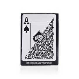 Copag Elite 100% Plastic Playing Cards Poker Size Jumbo Index Single Deck (Black)