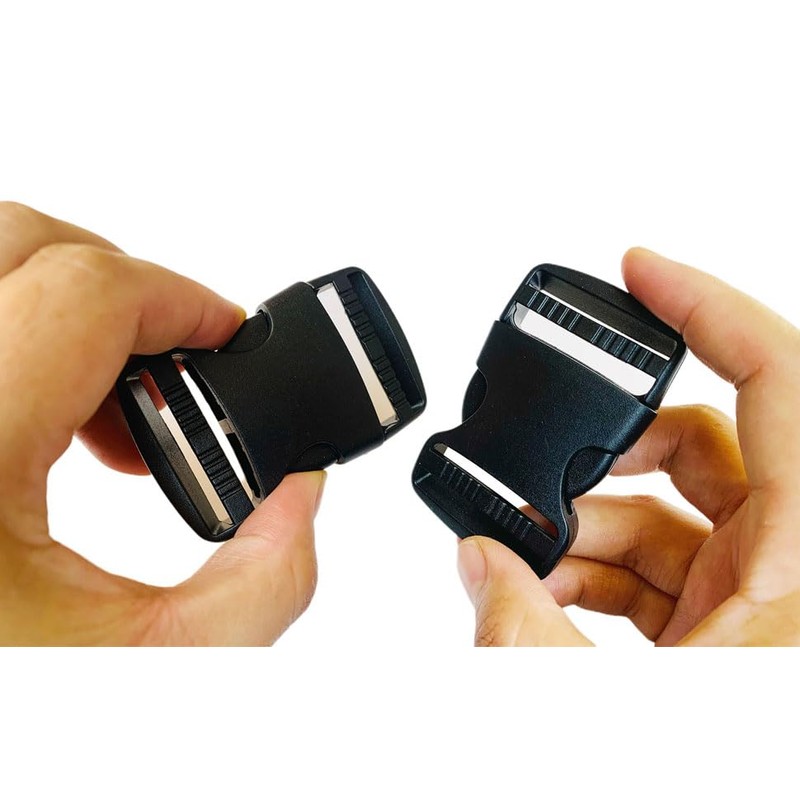 SHUYUNGE 8Pcs 40mm/1.5 Inch Quick Side Release Buckle Black Plastic