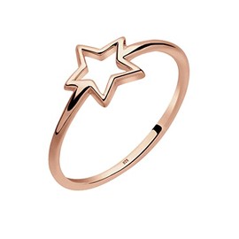Elli 0608642913 _54 Women's Ring in Rose Gold Star 925 Silver Size 54 (17.2) - 0603163015_54