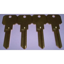 Lot of 4 NEW uncut Kwikset KW1 / KW10 / KW11 Brass "Do Not Duplicate" Key blanks