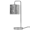 firstchoicelighting Set of 2 Grey Crushed Velvet Table Lamp Shades,