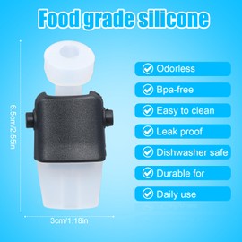 2 Pack Water Bottle Spout Replacement Parts, Soft Silicone BPA Free Lids Replacement for Contigo Mouthpiece Bite Valve Autospout Replacement Lid for Kids (Bottle not Include)