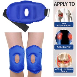 FUTISKY 2 Pack Reusable Hot and Cold Gel Ice Packs for Knee, Leg, Joint Pain, Arthritis, Chronic Pain, Swelling, Bruises