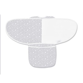 BreathableBaby 3-in-1 Swaddle Trio — Starlight Gray — Premium Activewear Jersey Knit — 0-4 Months — Newborn to 16 lbs — 3 Position Swaddle Sack for Safe Sleep — Arms Up, Arms Down, Arms Out