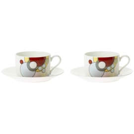 Noritake ノリタケ カップ & ソーサー ( ペアセット ) ( コーヒー ティー 兼用) 185cc フランク・ロイド・ライト インペリアル 2客 ボーンチャイナ P97282/4614