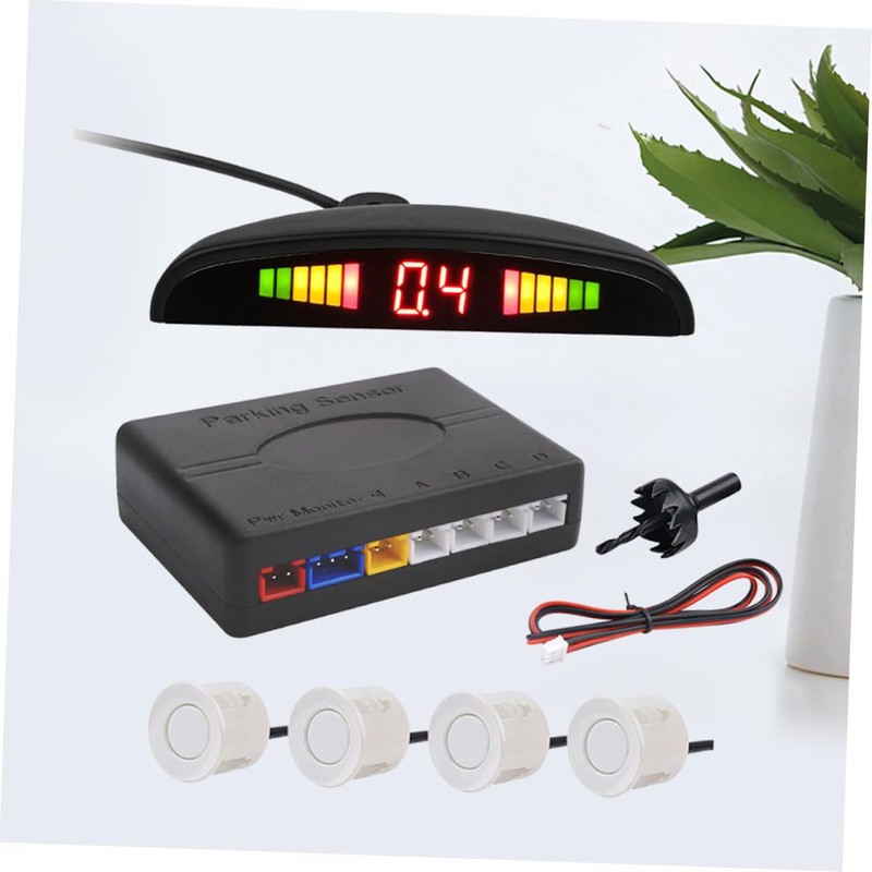 Gatuida 1set Probe Reversing Led Parking Sensor System Car Parking