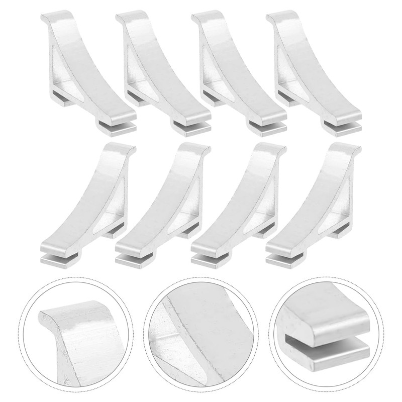 Housoutil 8 Piece Refrigerator Shelf Clips Gallery Clip Holder for