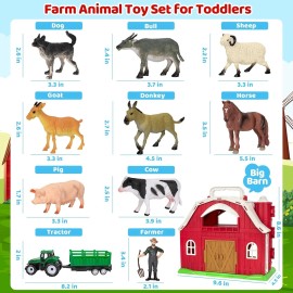 Brand: Toidgy Farm Animals Toys for 1 2 3 4 5 Year Old Toddlers Girls Boys, Big Red Barn...