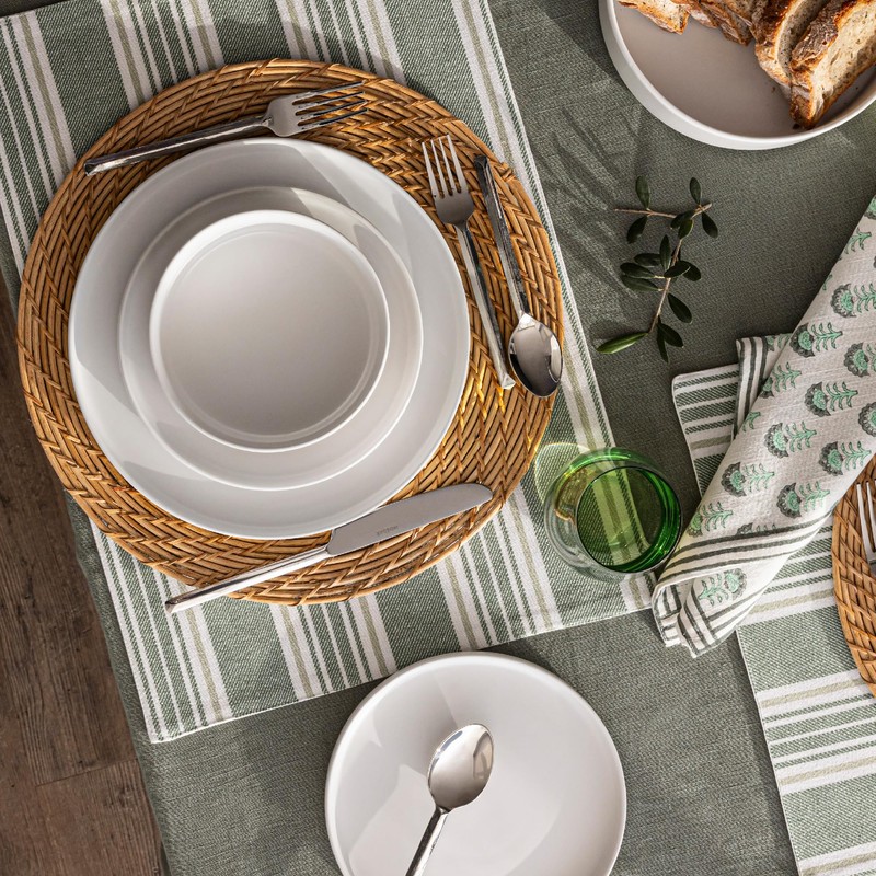 over&back Stackable Cereal Bowl Set - Stoneware Dishes - Comes