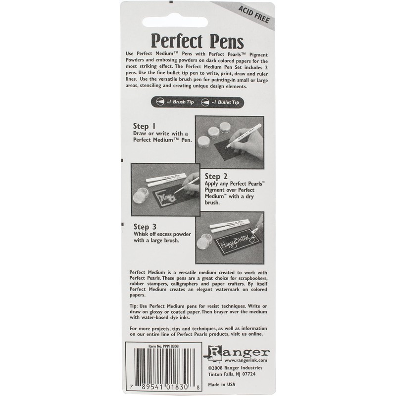 Ranger Perfect Pens Set, 2/Pack, Clear
