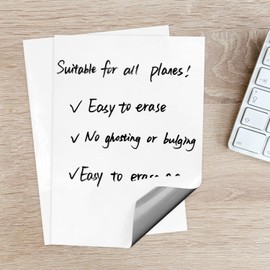 White Board Stick on Wall,Dry Erase Stickers for Walls Removable,2 Sheets 8.27''x11.69'' Self-Adhesive White Board Peel Stick Paper for Home,Kids Drawing ,Office,School