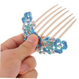 Gatuida Rhinestone Flower Hair Comb Clip for Women 7 Teeth Side Hair Accessory for Weddings and Bridal Hairstyles Elegant Decorative Floral Hairpiece